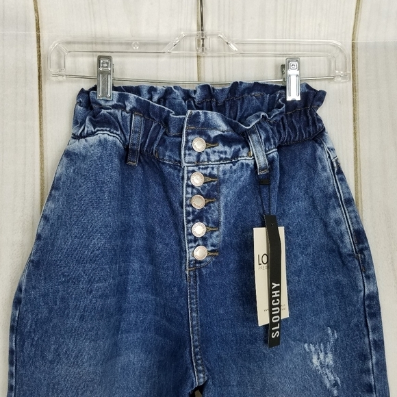 Lola Slouchy Paper Bag Waist Jeans Size 6 - Picture 3 of 11